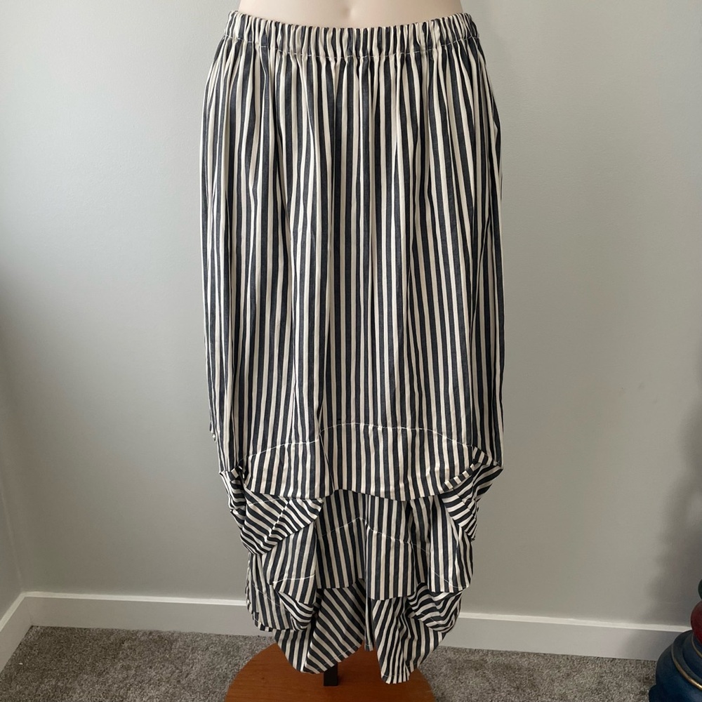 Striped Black & White Maxi Skirt